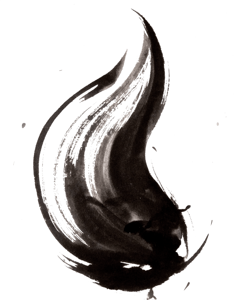 Brush painting of fire